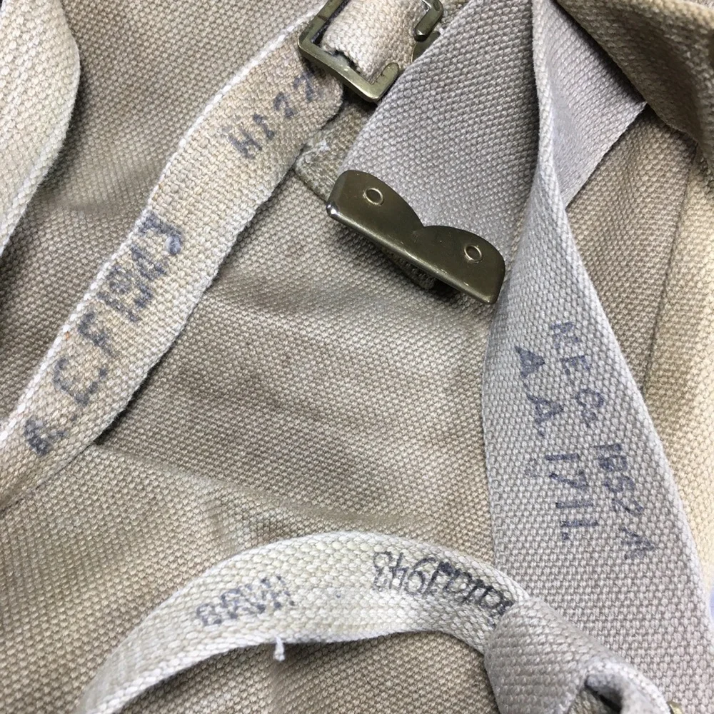 Vintage WWII WW2 Era Army Canvas Rucksack Backpack Field Military British Pack